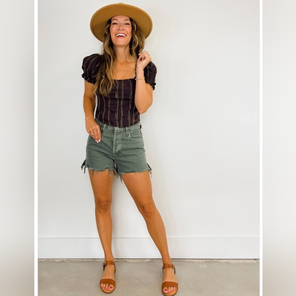 NWT $78 FP Seratonin Corset Top in Expresso Bean Size Small